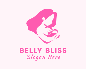 Pregnant Woman Baby logo design