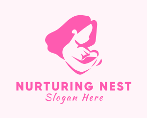 Pregnant Woman Baby logo design