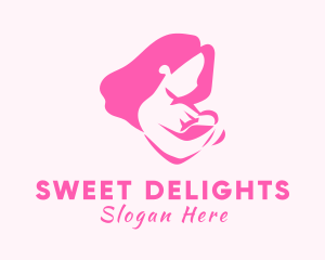 Pregnant Woman Baby logo design