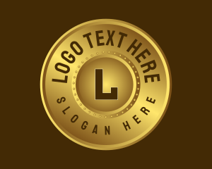 Blockchain - Gold Coin Finance Lettermark logo design