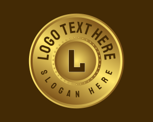 Gold - Gold Coin Finance Lettermark logo design