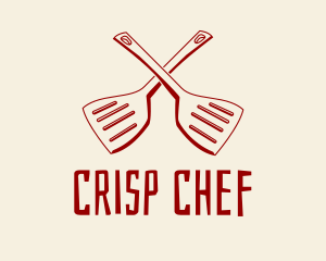 Crossed Cooking Spatulas  logo design