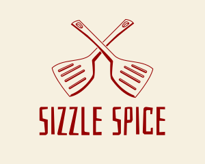 Crossed Cooking Spatulas  logo design