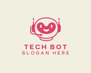 Robot - Cute Chatbot Robot logo design