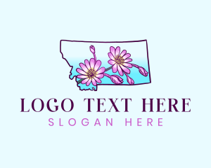 Bitterroot - Montana Flower Botanical logo design