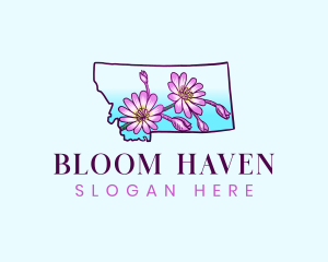 Montana Flower Botanical logo design