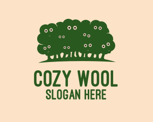 Wool - Green Sheep Trees logo design