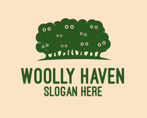 Green Sheep Trees logo design