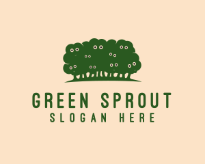 Green Sheep Trees logo design