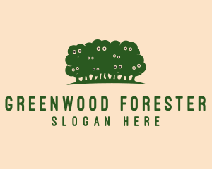 Green Sheep Trees logo design