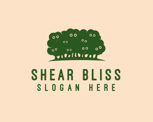 Green Sheep Trees logo design