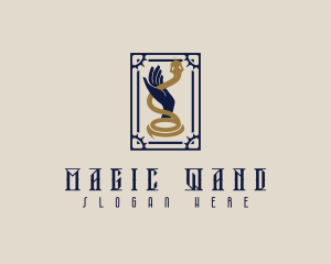 Hand Snake Tarot Card logo design