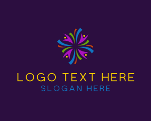 Colorful - Colorful Fireworks People logo design