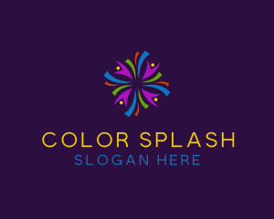 Colorful Fireworks People logo design