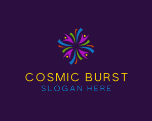 Starburst - Colorful Fireworks People logo design