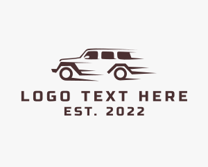 Driver - Fast Off Road Car logo design