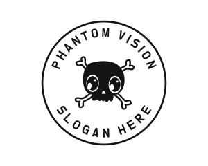 Phantom - Playful Halloween Skull logo design