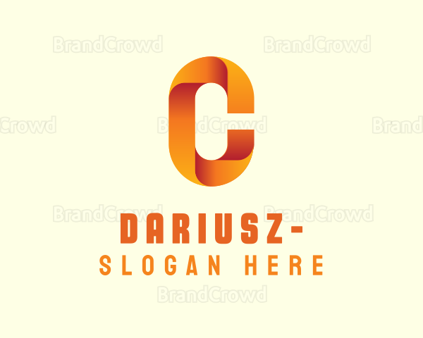 Gradient Orange Letter C Logo