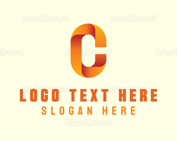 Gradient Orange Letter C Logo