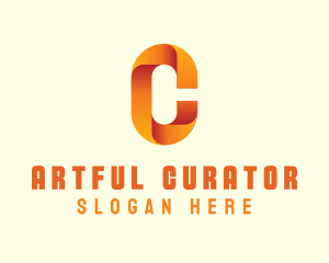 Gradient Orange Letter C logo design