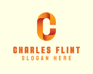 Gradient Orange Letter C logo design