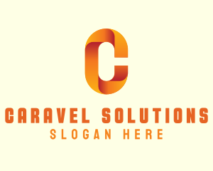 Gradient Orange Letter C logo design