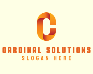 Gradient Orange Letter C logo design