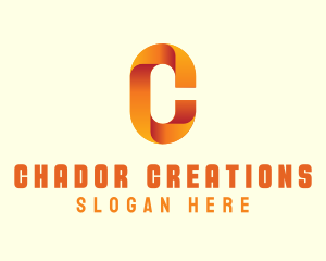 Gradient Orange Letter C logo design