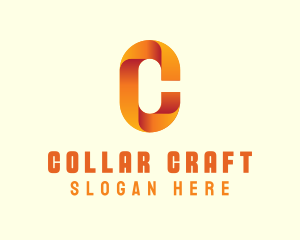 Gradient Orange Letter C logo design