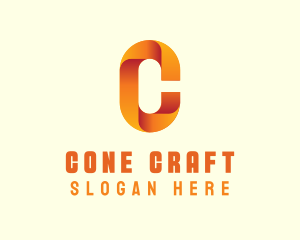 Gradient Orange Letter C logo design