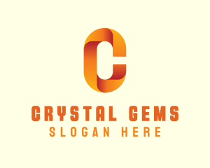 Gradient Orange Letter C logo design