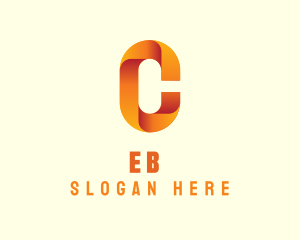 Gradient Orange Letter C logo design