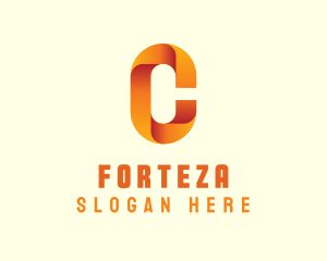 Gradient Orange Letter C logo design