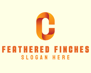 Gradient Orange Letter C logo design