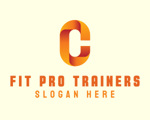 Gradient Orange Letter C logo design