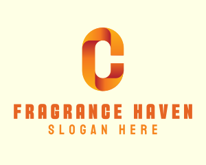 Gradient Orange Letter C logo design