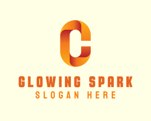 Gradient Orange Letter C logo design