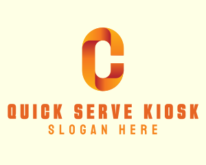 Gradient Orange Letter C logo design