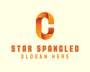 Gradient Orange Letter C logo design