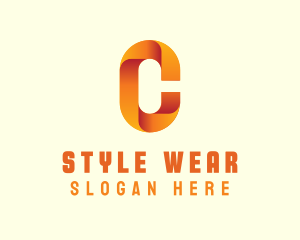 Gradient Orange Letter C logo design