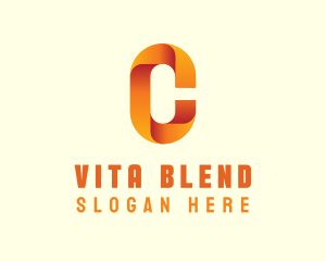 Multivitamin - Gradient Orange Letter C logo design