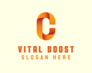 Supplement - Gradient Orange Letter C logo design