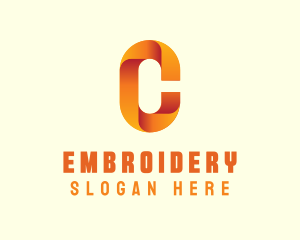 Gradient Orange Letter C logo design