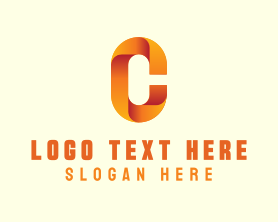 Gradient Orange Letter C