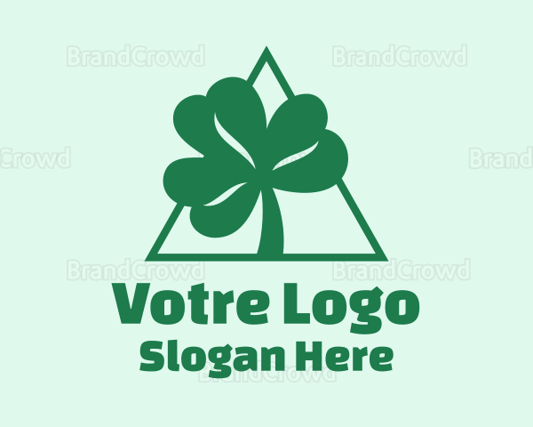 Green Triangle Shamrock Logo