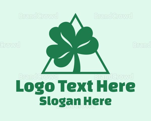 Green Triangle Shamrock Logo