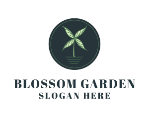 Flora - Natural Leaf Windmill logo design