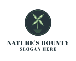 Natural Leaf Windmill  logo design