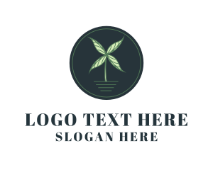 Tea - Natural Leaf Windmill logo design