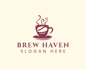 Brew - Coffee Bean Brew logo design